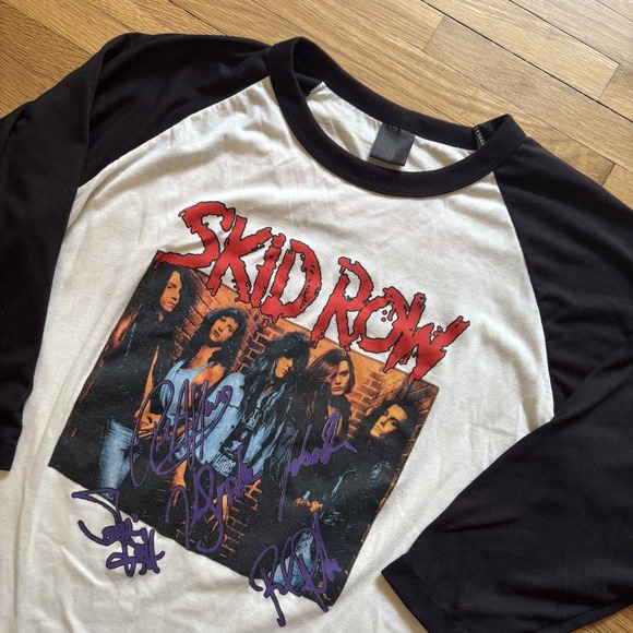 skid row Other - VTG Skid Row Tour Raglan T-Shirt '90-'91 America Tee Band Rock Hair Metal Fan
